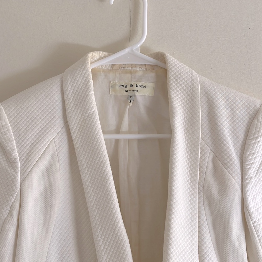 rag & bone white blazer